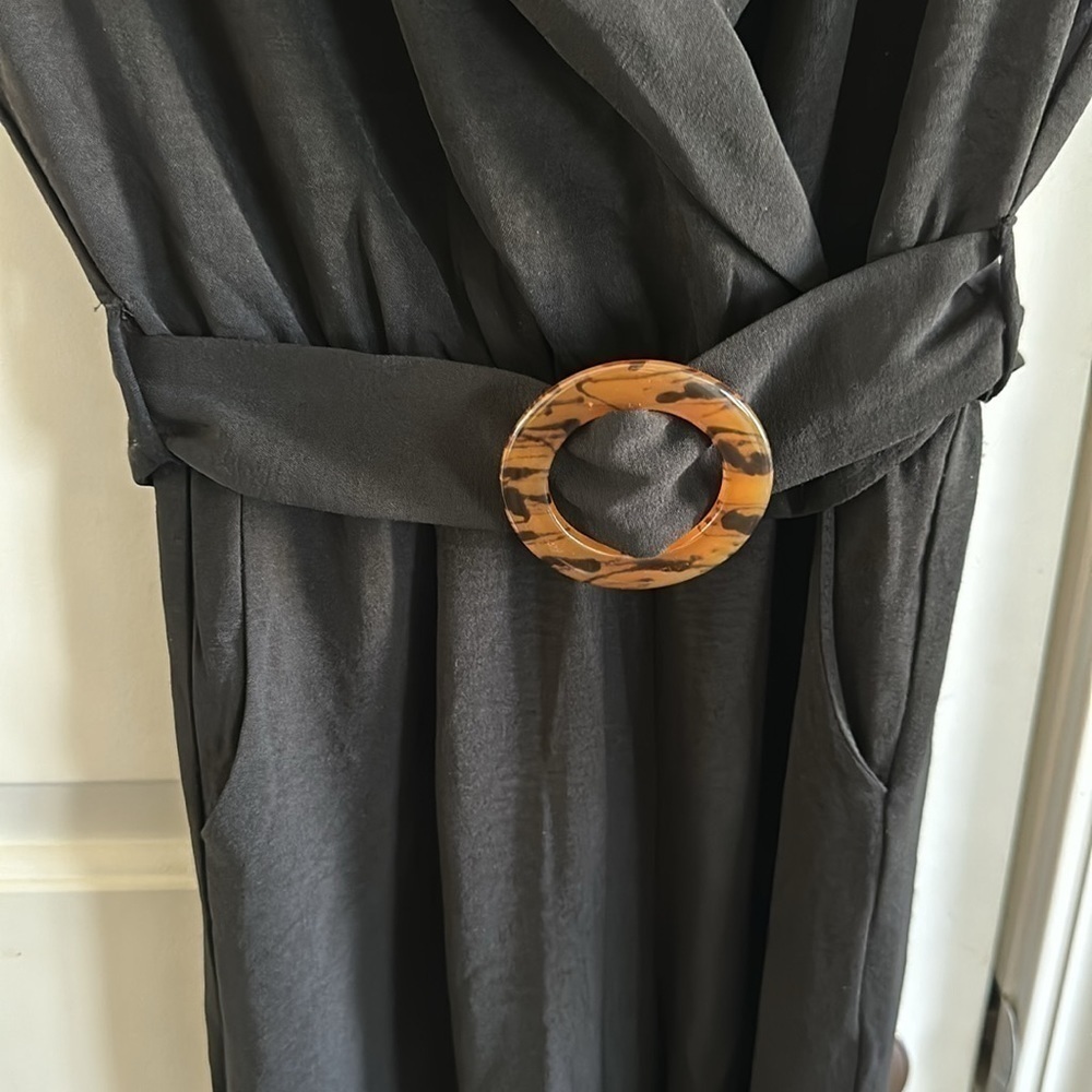 Monteau Belted Plunging Jumpsuit - Picture 6 of 9